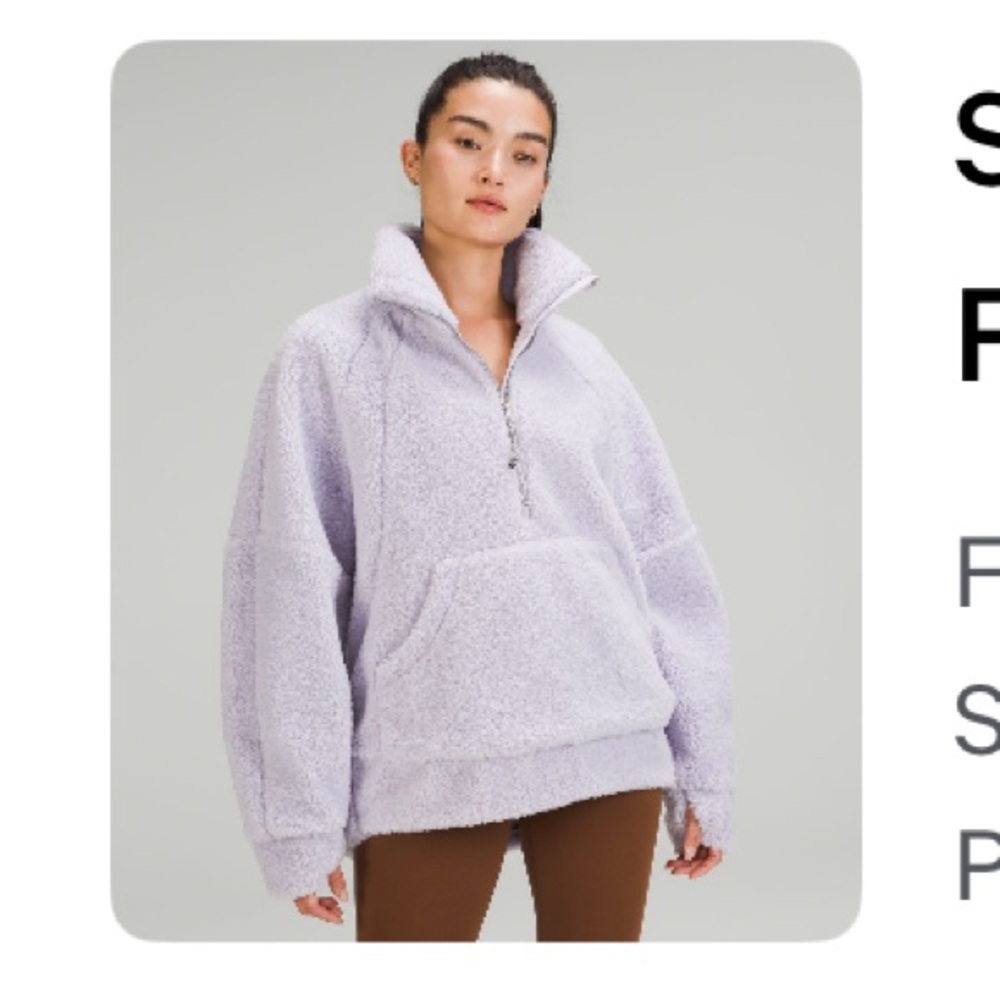 scuba oversized fleece funnel neck half zip
